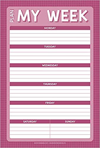 Plan My Week Pad